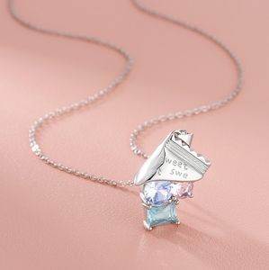 Silver luxury zircon necklace